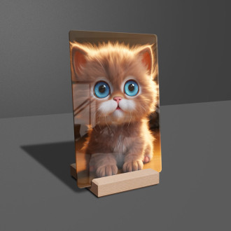 Akrylové sklo Roztomilá animovaná mačka 1