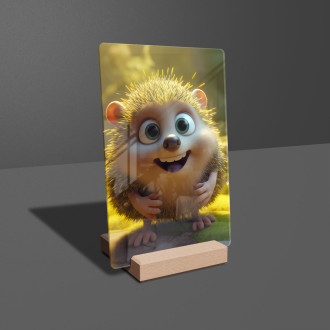 Akrylové sklo Roztomilý animovaný ježko