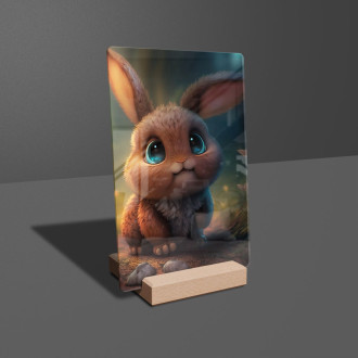 Akrylové sklo Roztomilý animovaný králik