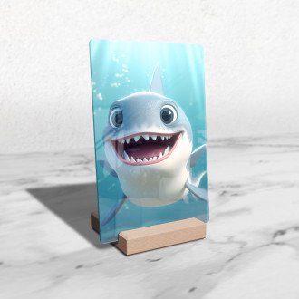 Akrylové sklo Roztomilý animovaný žralok