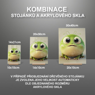 Akrylové sklo Roztomilá animovaná žabka