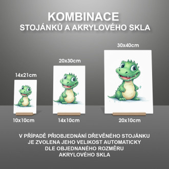 Akrylové sklo Kreslený Krokodíl