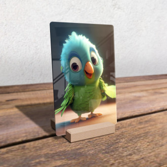 Akrylové sklo Roztomilý animovaný papagáj
