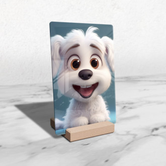 Akrylové sklo Roztomilé animované šteňa