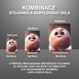 Akrylové sklo Roztomilý animovaný vtáčik