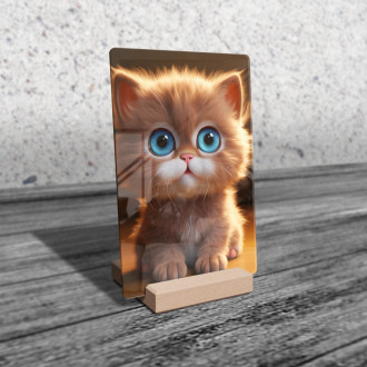 Akrylové sklo Roztomilá animovaná mačka 1