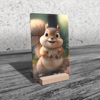 Akrylové sklo Roztomilá animovaná veverička 2