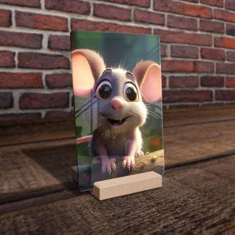 Akrylové sklo Roztomilá animovaná myška