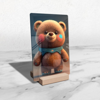 Akrylové sklo Roztomilý animovaný medvedík