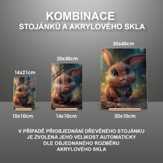 Akrylové sklo Roztomilý animovaný králik