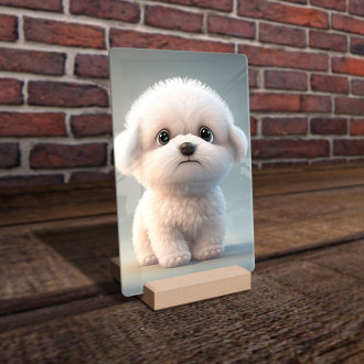 Akrylové sklo Roztomilý animovaný psík 1
