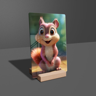 Akrylové sklo Roztomilá animovaná veverička