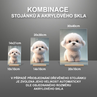 Akrylové sklo Roztomilý animovaný psík 1