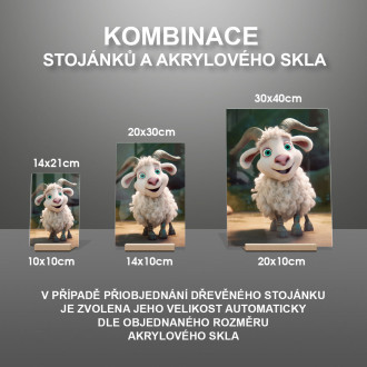 Akrylové sklo Roztomilá animovaná koza 1