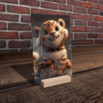 Akrylové sklo Roztomilý animovaný tiger 2