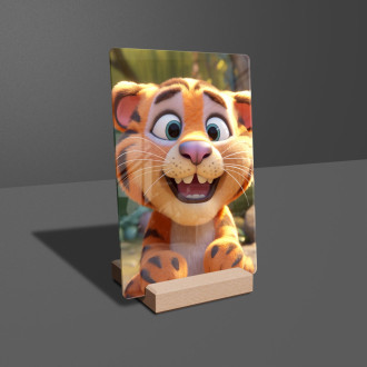 Akrylové sklo Roztomilý animovaný tiger 1