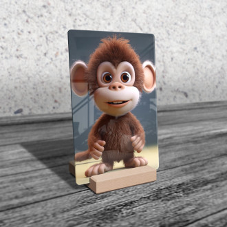 Akrylové sklo Roztomilá animovaná opice