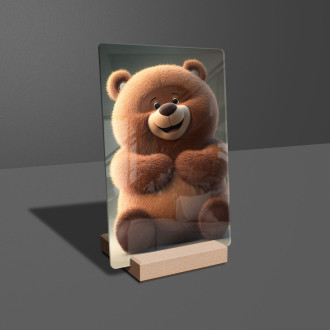 Akrylové sklo Roztomilý animovaný medveď