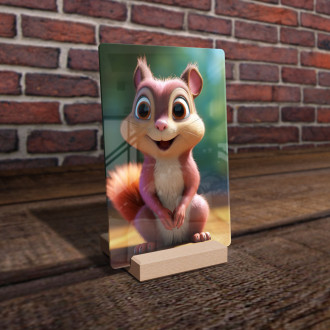 Akrylové sklo Roztomilá animovaná veverička