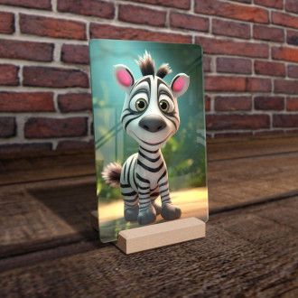 Akrylové sklo Roztomilá animovaná zebra