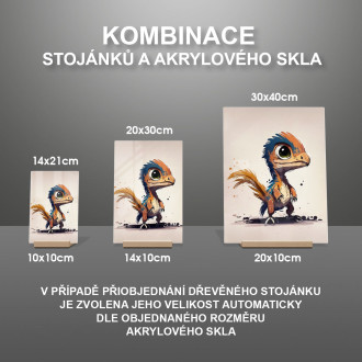 Akrylové sklo Kreslený Dinosaurus