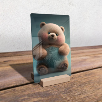 Akrylové sklo Roztomilý animovaný medvedík 1