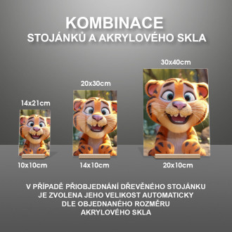 Akrylové sklo Roztomilý animovaný tiger 1