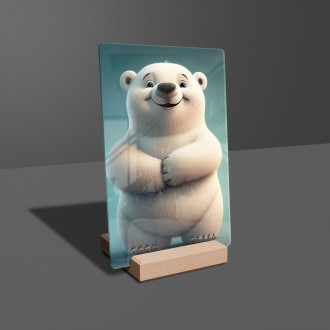 Akrylové sklo Roztomilý animovaný ľadový medveď