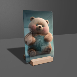 Akrylové sklo Roztomilý animovaný medvedík 1