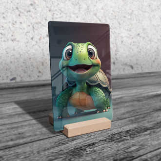 Akrylové sklo Roztomilá animovaná korytnačka