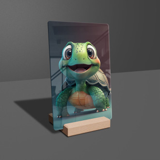 Akrylové sklo Roztomilá animovaná korytnačka