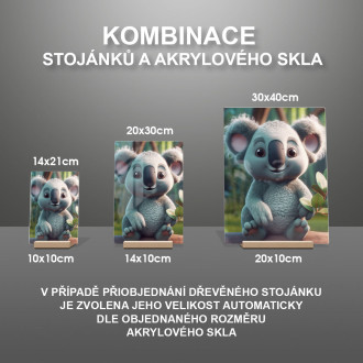 Akrylové sklo Roztomilá animovaná koala 1