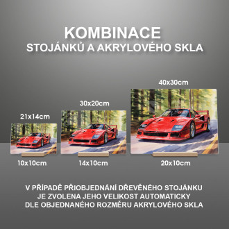 Akrylové sklo Ferrari F8 Tributo