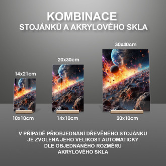 Akrylové sklo Explózia planét 1