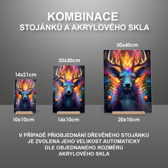 Akrylové sklo Vesmírny jeleň 1