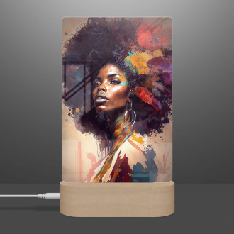 Lampa Moderné umenie - Afro americká žena