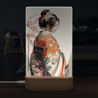 Lampa Japonské dievča v kimone