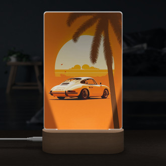 Lampa Západ slnka retro porsche