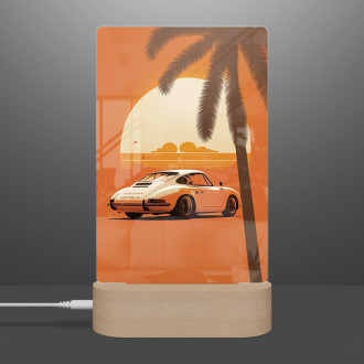 Lampa Západ slnka retro porsche