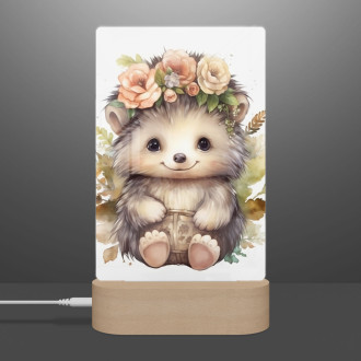Lampa Mláďa ježka v kvetoch
