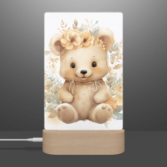 Lampa Mláďa medveďa v kvetoch