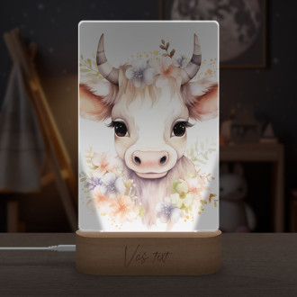 Lampa Mláďa kravy v kvetoch