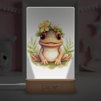 Lampa Mláďa žaby v kvetoch