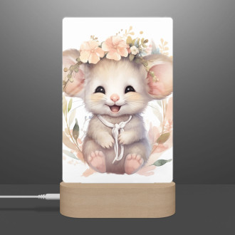 Lampa Mláďa myšky v kvetoch