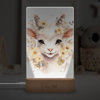 Lampa Mláďa kozy v kvetoch
