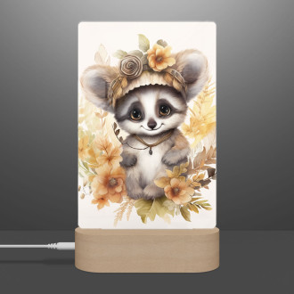 Lampa Mláďa lemura v kvetoch