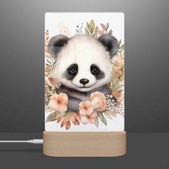 Lampa Mláďa pandy v kvetoch