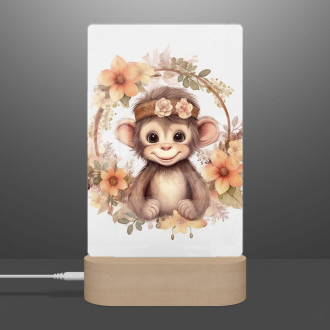 Lampa Mláďa opičky v kvetoch