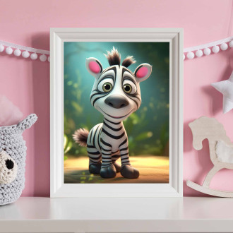 Roztomilá animovaná zebra
