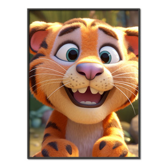 Roztomilý animovaný tiger 1